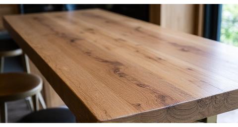 Op maat gemaakte eettafel van eikenhout
